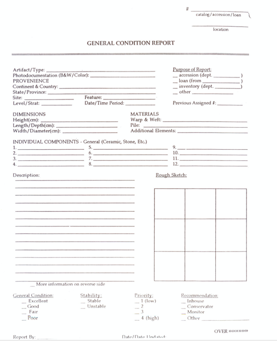 Condition Report for artworks • AerariumChain